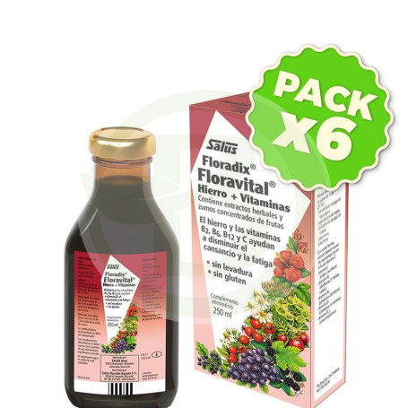 Pack 6x Floravital Jarabe 250Ml. Salus