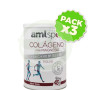 Pack 3x Colágeno, Magnesio y Vitamina C AMLSport Fresa 350Gr. Ana Maria Lajusticia