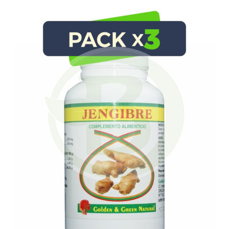 Pack 3x Jengibre Golden Green 90 Cápsulas