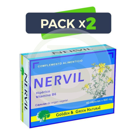 Pack 2x Nervil Golden Green 60 Cápsulas