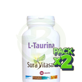 Pack 2x L-Taurina 500Mg. 90 Cápsulas Sura Vitasan