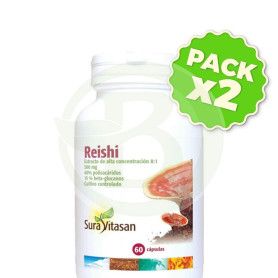 Pack 2x Reishi 500Mg. 60 Cápsulas Sura Vitasan