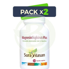 Pack 2x Magnesio Bisglicinato Plus 120 Capsule Sura Vitasan