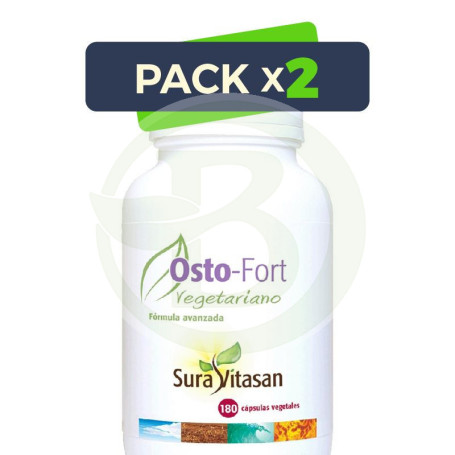 Pack 2x Osto-Fort Vegetariano 180 Cápsulas Sura Vitasan