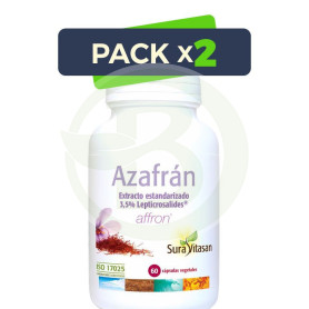 Pack 2x Azafrán 60 Cápsulas Vegetales Sura Vitasan