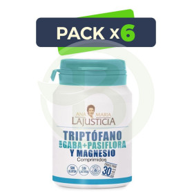 Pack 6x Triptofano con Gaba + Pasiflora 60 Comprimidos Ana M. Lajusticia