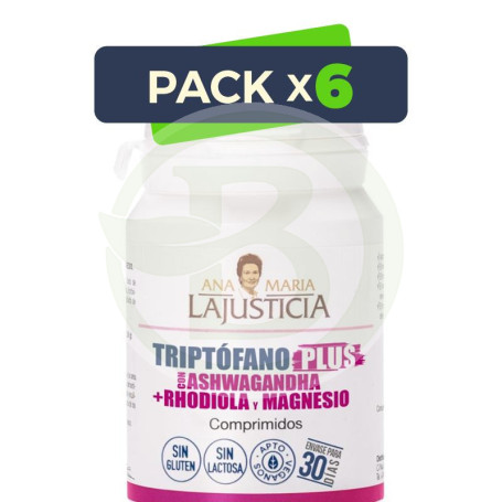 Pack 6x Triptófano Plus con Ashwagandha 60 Comp. Ana María Lajusticia