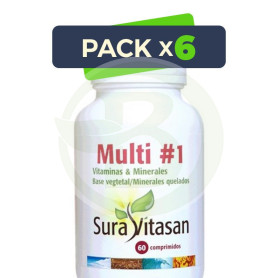 Pack 6x Multi 1 Vitamins & Minerals 60 Comprimidos Sura Vitasan