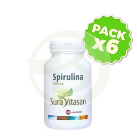 Pack 6x Spirulina 100 Comprimidos Sura Vitasan