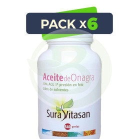 Pack 6x Aceite de Onagra 540 Perlas Sura Vitasan
