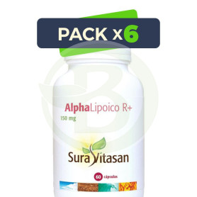 Pack 6x Alpha Lipóico R+ 60 Cápsulas Sura Vitasan