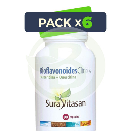 Pack 6x Bioflavonoides Cítricos 90 Cápsulas Sura Vitasan