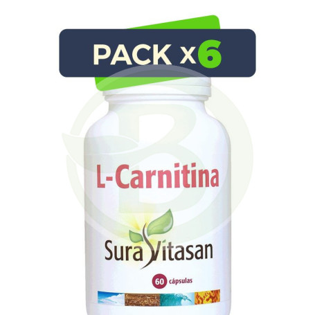 Pack 6x L-Carnitina 500Mg. 60 Cápsulas Sura Vitasan