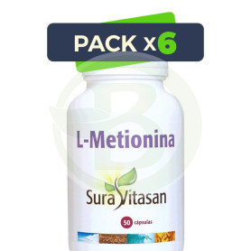Pack 6x L-Metionina 500Mg. 50 Cápsulas Sura Vitasan