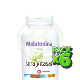 Pack 6x Melatonina 1,9Mg. 60 Comprimidos Sura Vitasan