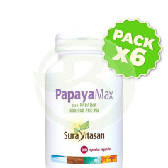 Pack 6x Papaya Plus 100 Capsule Sura Vitasan