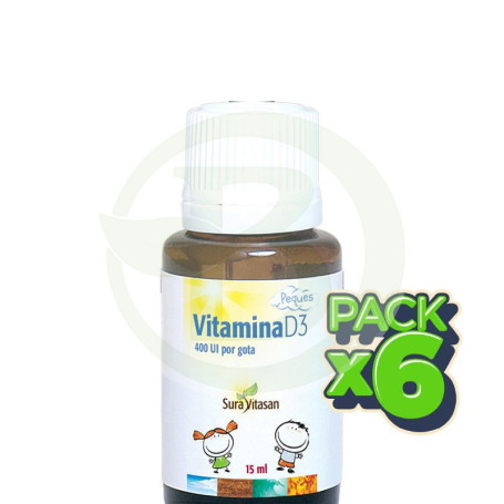 Pack 6x Vitamina D3 Peques 15Ml. Sura Vitasan