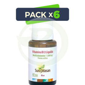 Pack 6x Vitamina B12 15Ml. Sura Vitasan