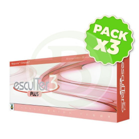 Pack 3x Esculter 3 Plus 40 Comprimidos + 20 Viales Tegor