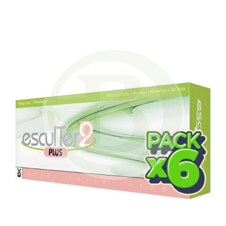 Pack 6x Esculter 2 Plus 40 Comprimidos + 20 Viales Tegor