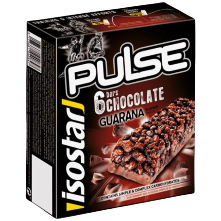 Barrette Pulse Cioccolato Gusto Guaranà 6 Unità Isostar
