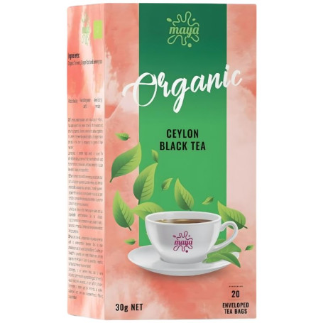 Infusione di T&egrave; Nero di Ceylon 20 Filtri Maya Organic