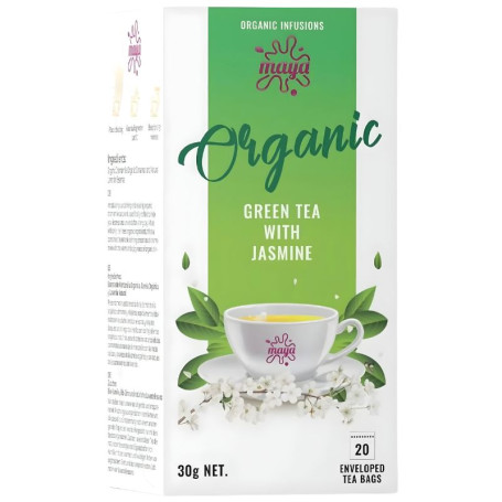 Infusione di T&egrave; Verde con Gelsomino 20 Filtri Maya Organic