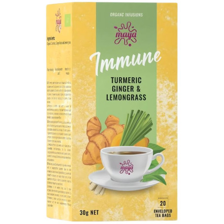 Immune Curcuma, Erba Limone e Zenzero 20 Filtri Maya Organic