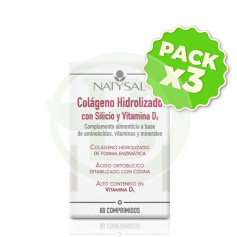 Pack 3x Collagene con Silicio e Vitamina D 80 Compresse Natysal