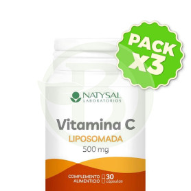 Pack 3x Vitamina C Liposomada 500Mg 30 Cápsulas Natysal