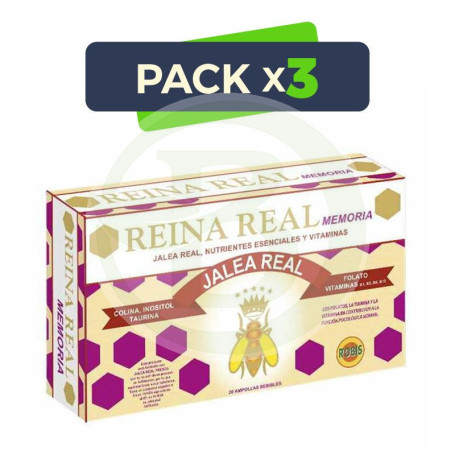 Pack 3x Reina Real Memoria 20 Ampollas Robis