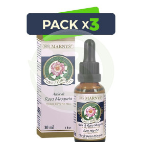 Pack 3x Aceite Puro de Rosa Mosqueta 30Ml. Marnys