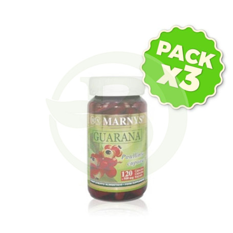 Pack 3x Guaraná 120 Cápsulas Marnys