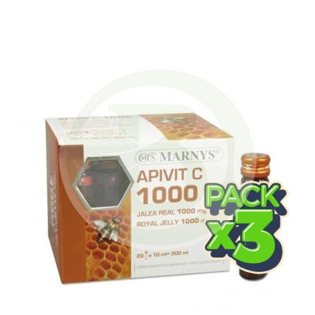 Pack 3x Apivit C 1000 20 Viales Marnys