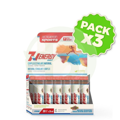 Pack 3x 7V Energy Shots 30x25Ml. Marnys Sport