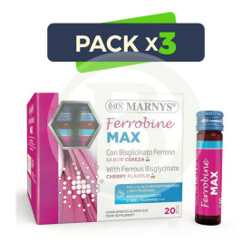 Pack 3x Ferrobine Max 20 Viales Marnys