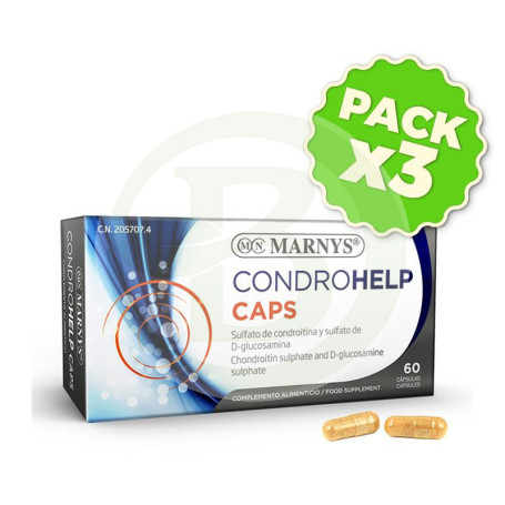 Pack 3x Condrohelp 60 Cápsulas Marnys