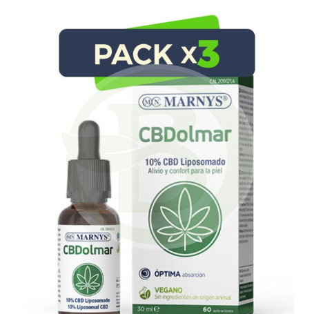 Pack 3x Cbdolmar (Cbd 10 %) 30 Ml Marnys