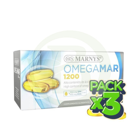 Pack 3x Omegamar 1200 60Perlas Marnys