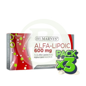 Pack 3x Alfa-Lipoic 600Mg 30 Cápsulas Marnys