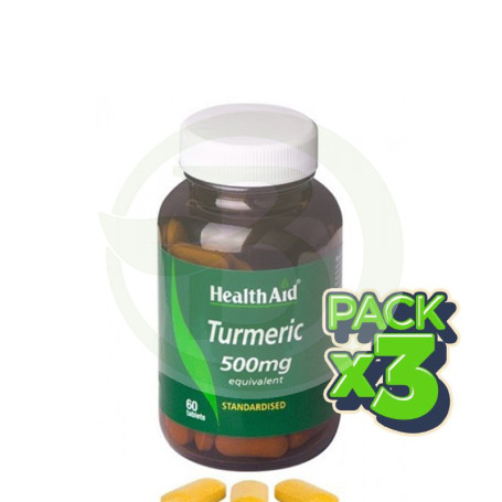 Pack 3x Cúrcuma (Curcuma Longa) Health Aid
