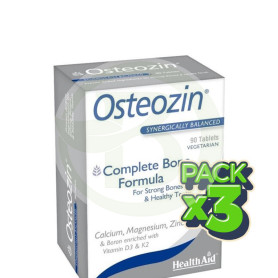 Pack 3x Osteozin 90 Comprimidos Health Aid