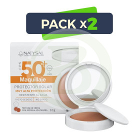 Pack 2x Maquillaje Solar en Crema Fps50 10G Natysal