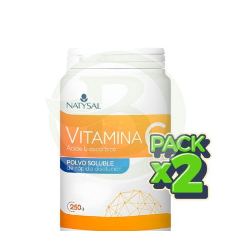 Pack 2x Vitamina C en Polvo Soluble 250G Natysal