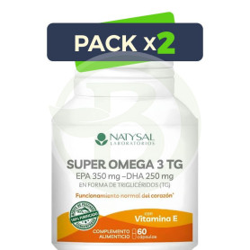 Pack 2x Súper Omega 3 Tg (350 Epa-250 Dha) 60 Cápsulas Natysal