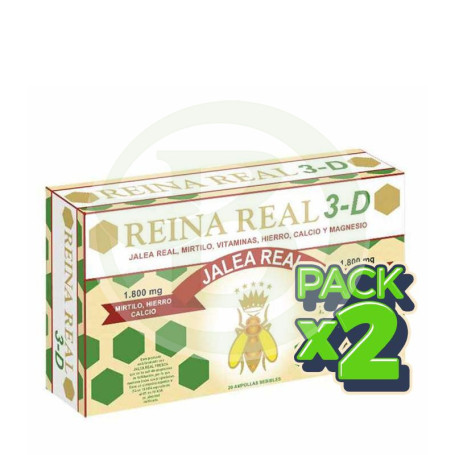Pack 2x Reina Real 3D 20 Ampollas Robis