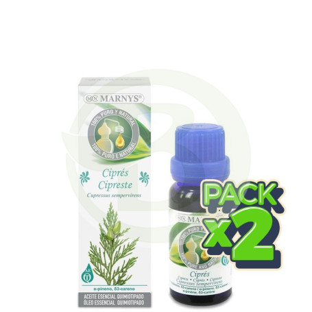 Pack 2x Aceite Esencial Alimentario de Ciprés 15Ml. Marnys