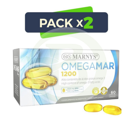 Pack 2x Omegamar 1200 60Perlas Marnys