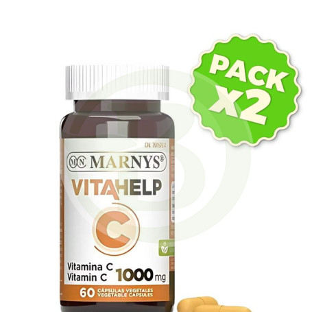 Pack 2x Vitahelp C 1000Mg 60 Cápsulas Vegetales Marnys