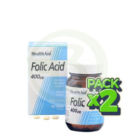 Pack 2x Ácido Fólico Health Aid